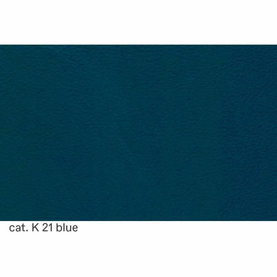 Vardagsrumsfåtölj täckt i läder med träfötter tillverkade i Italien - Pegolo Viadurini