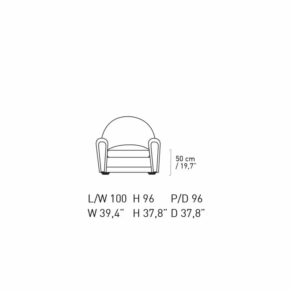 Vardagsrumsfåtölj täckt i läder med träfötter tillverkade i Italien - Pegolo Viadurini