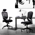 Semidirektionell och operationell modern svängbar fåtölj i Black Reta - Simona Viadurini