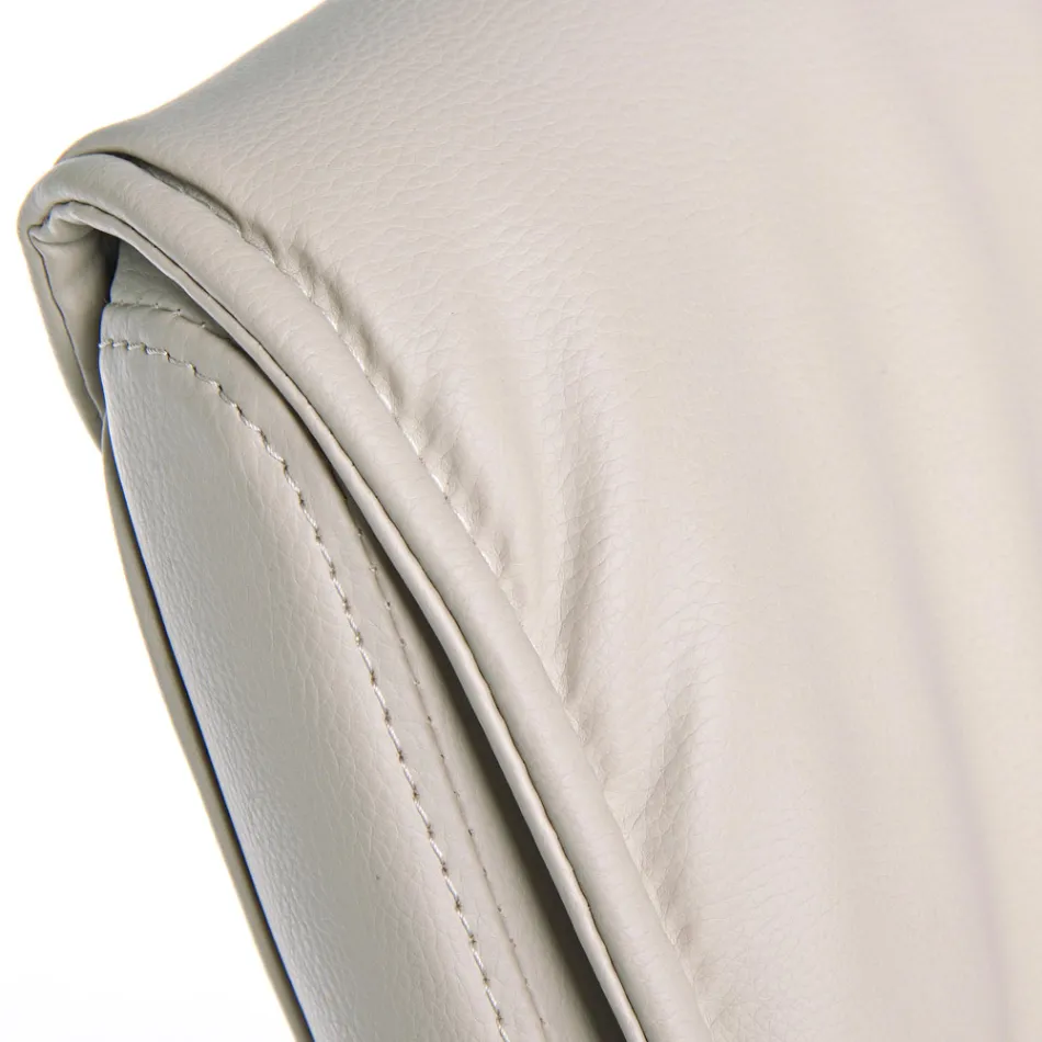 Släde Kontorsstol Stål och Eco-läder med armstöd 2 st - Monaldo Viadurini