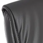 Släde Kontorsstol Stål och Eco-läder med armstöd 2 st - Monaldo Viadurini