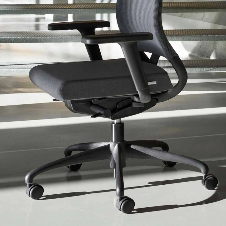 Ecological Swivel Ergonomic Design Office fåtölj med nackstöd - Meliva Viadurini
