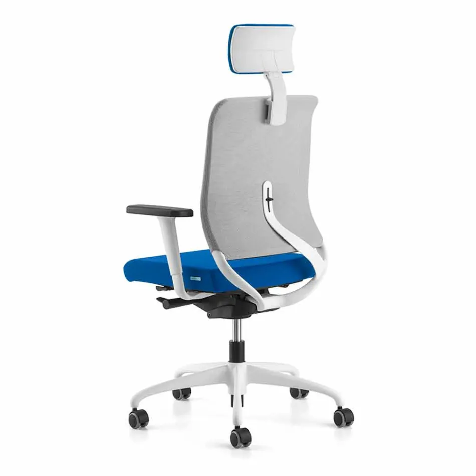 Ecological Swivel Ergonomic Design Office fåtölj med nackstöd - Meliva Viadurini