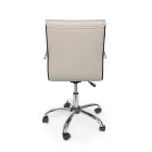 Ergonomisk kontorsfåtölj med armstöd i stål och konstläder - Mantica Viadurini