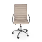 Ergonomisk kontorsfåtölj med armstöd i stål och konstläder - Mantica Viadurini