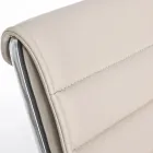 Ergonomisk kontorsfåtölj med armstöd i stål och konstläder - Mantica Viadurini