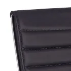 Ergonomisk kontorsfåtölj med armstöd i stål och konstläder - Mantica Viadurini