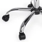 Ergonomisk kontorsfåtölj med armstöd i stål och konstläder - Mantica Viadurini