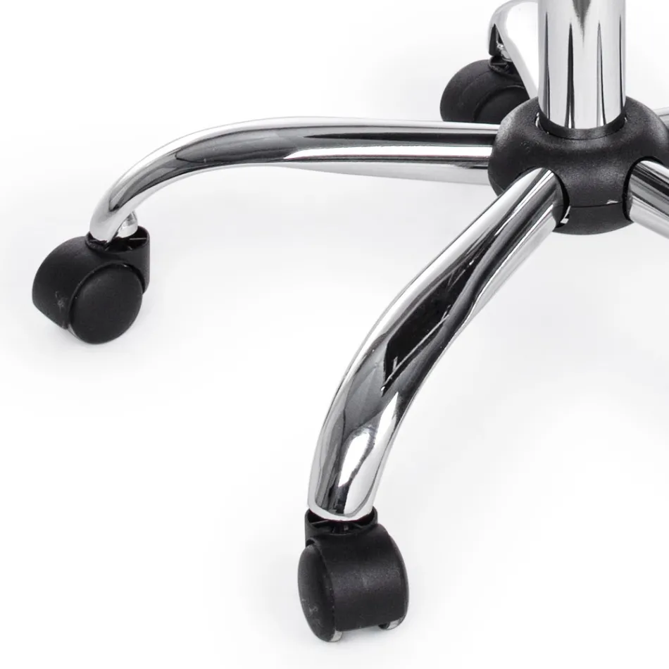 Ergonomisk kontorsfåtölj med armstöd i stål och konstläder - Mantica Viadurini