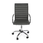 Ergonomisk kontorsfåtölj med armstöd i stål och konstläder - Mantica Viadurini