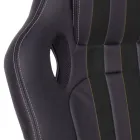 Vridbar liggande kontorsfåtölj i ekologiskt läder och nylon 2 färger - Saronno Viadurini