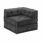 Corner Chaise Longue fåtölj i grå, grön eller blå bomull - fiber Viadurini