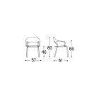 Utomhusfåtölj med sittdyna Tillverkad i Italien - Noss by Varaschin Viadurini