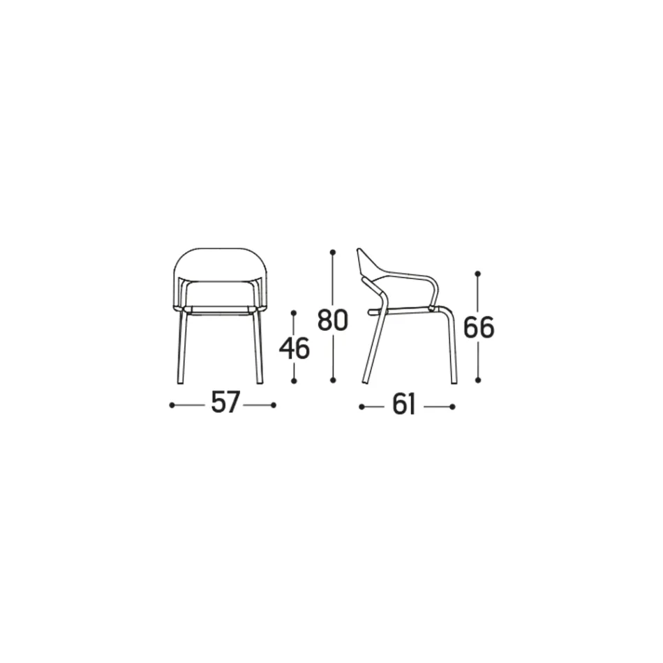 Utomhusfåtölj med sittdyna Tillverkad i Italien - Noss by Varaschin Viadurini