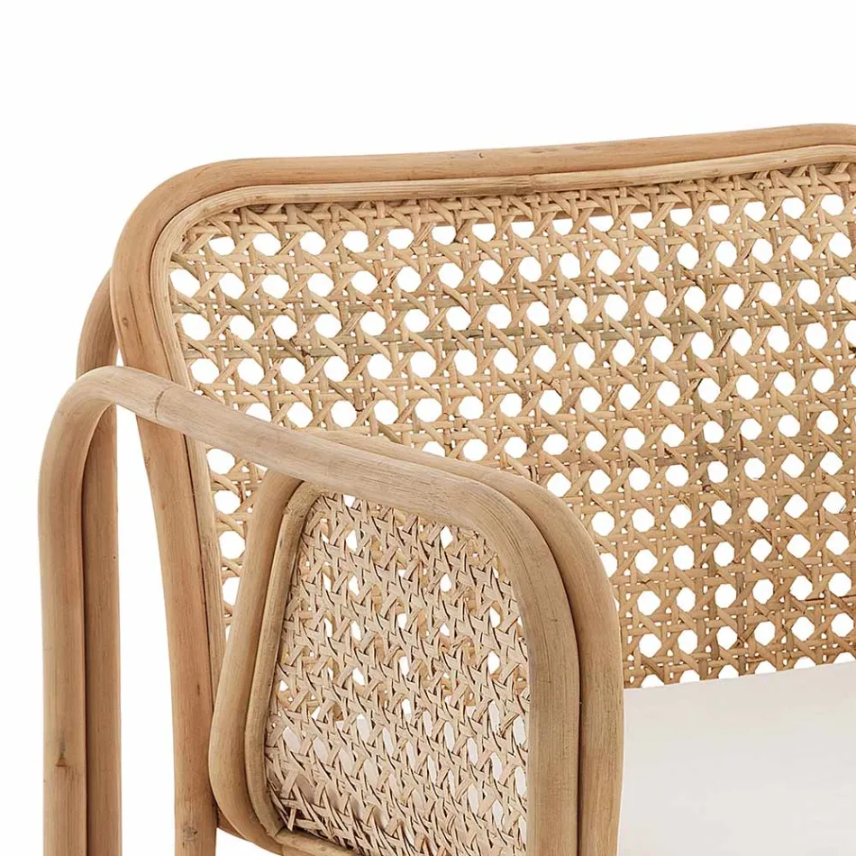 Utomhus och inomhus Rottingfåtölj och Saia Tygkuddar - Voir Viadurini