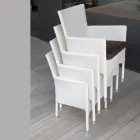 Stapelbar utomhusstol i flätad aluminium - Bruma Viadurini
