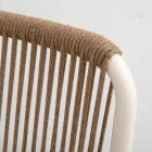 Utomhusfåtölj av beige aluminium och Terra Rope - Luxe Viadurini