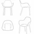 Sabinas utomhus fåtölj Vondom, polypropen och glasfiber Viadurini