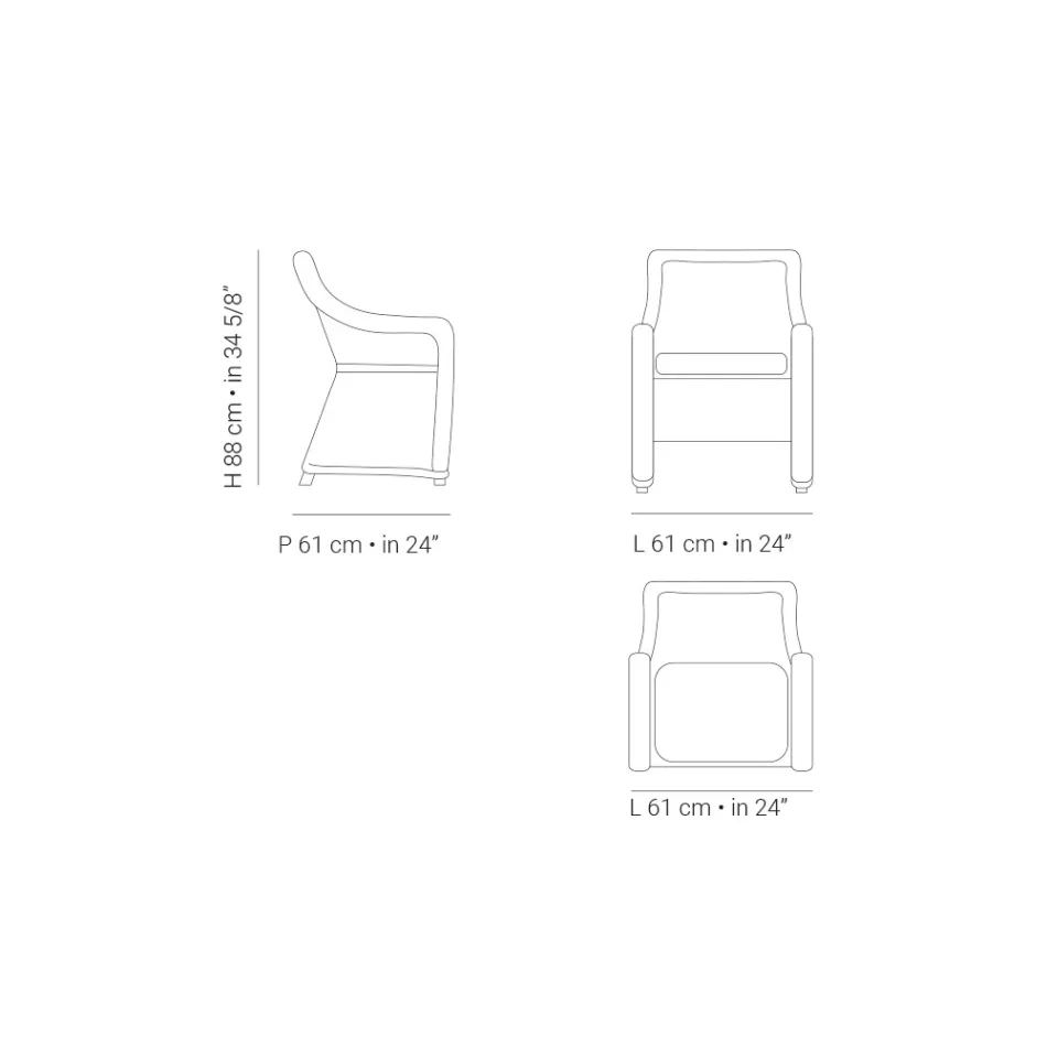 Trädgårdsfåtölj i syntetfiberväv Made in Italy - Tillie Viadurini