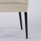 Vardagsfåtölj i olika tyger med träskal - Edgar Viadurini