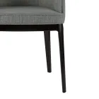 Vardagsfåtölj i olika tyger och massivt trä Made in Italy - Evy Viadurini