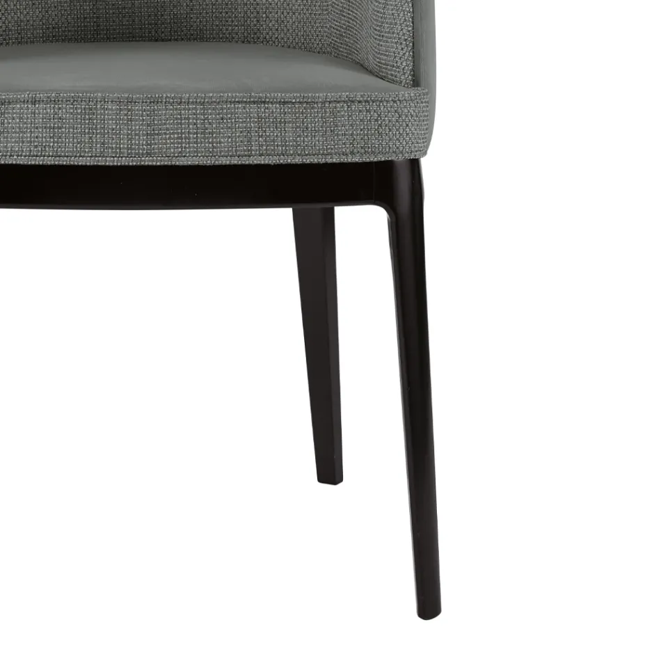 Vardagsfåtölj i olika tyger och massivt trä Made in Italy - Evy Viadurini