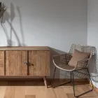 Vardagsrumsfåtölj i Kubù Rotting och järnstruktur - Rutschkana Viadurini