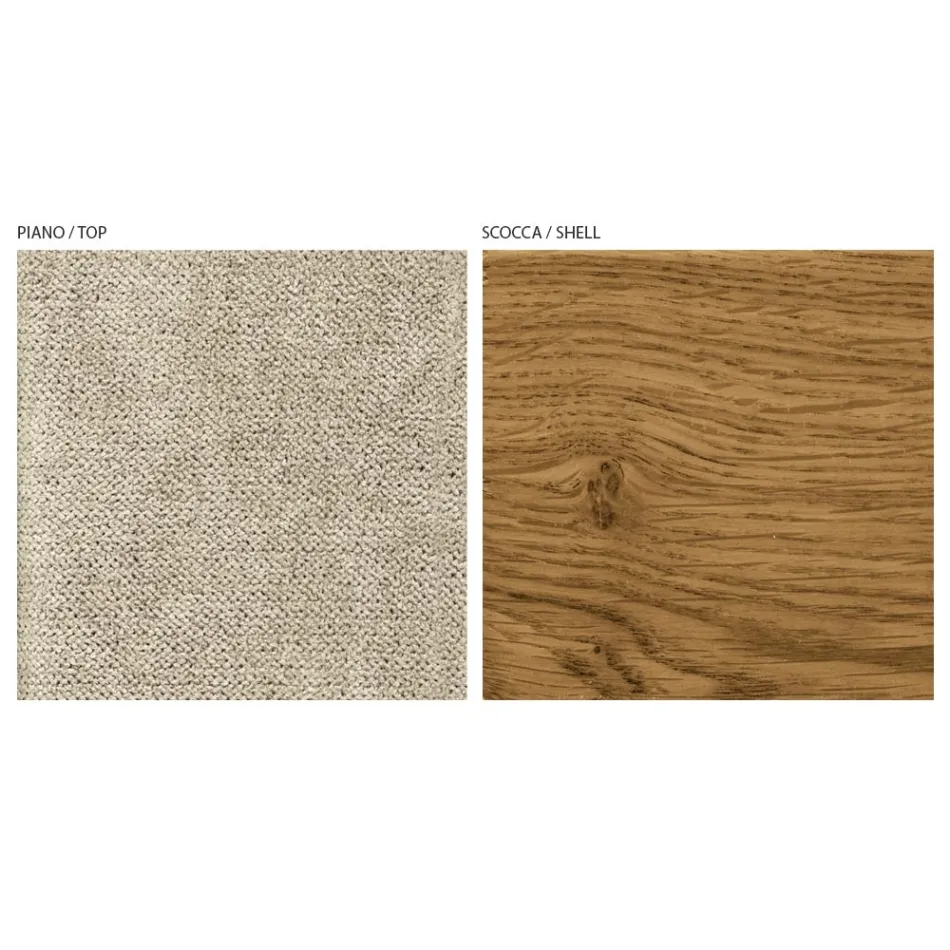 Vardagsrumsfåtölj i tyg och massivt trä Tillverkad i Italien - Jordi Viadurini