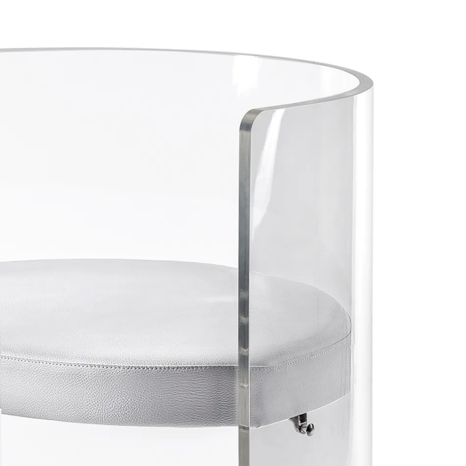 Elegant transparent plexiglasfåtölj tillverkad i Italien - Rachele Viadurini