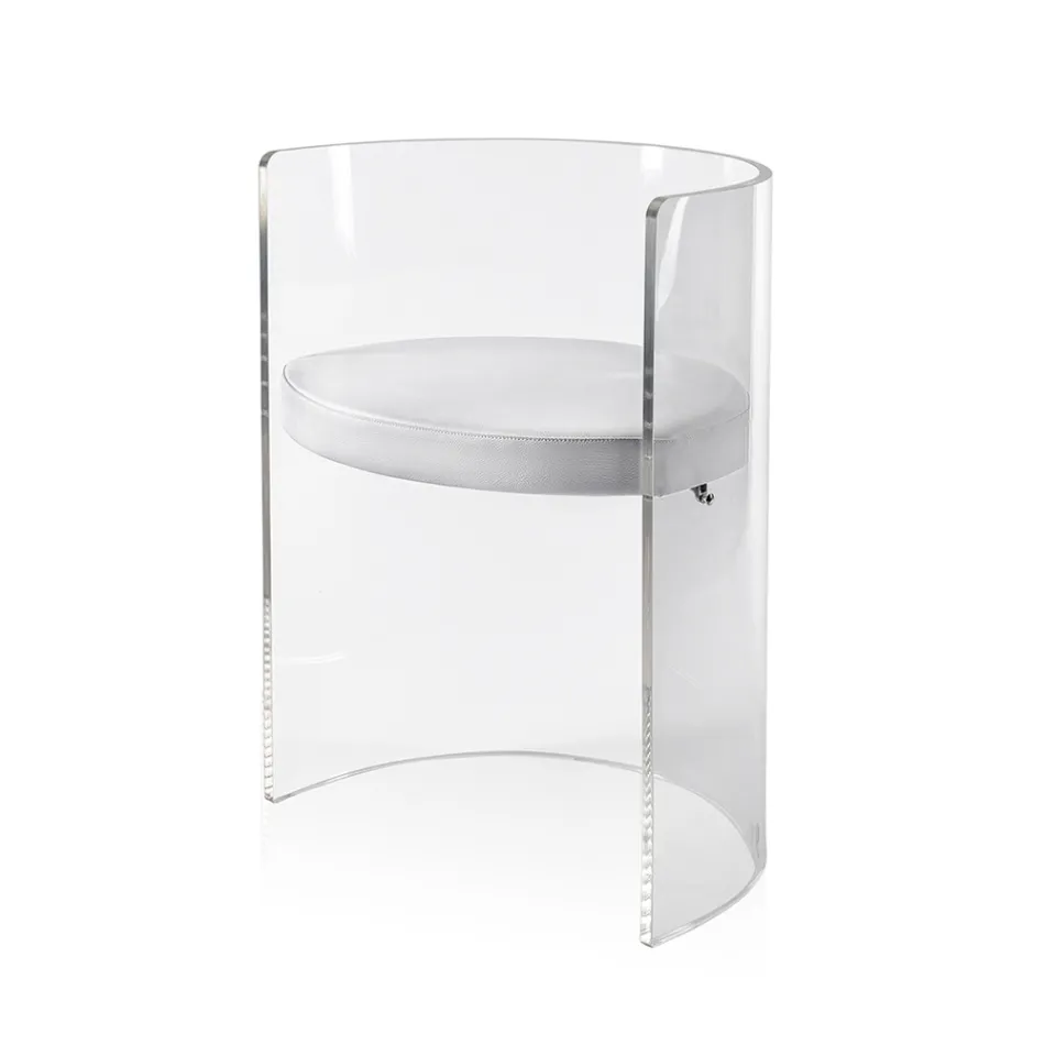 Elegant transparent plexiglasfåtölj tillverkad i Italien - Rachele Viadurini