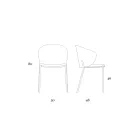 Metallfåtölj och Neve Cashmere-sits Made in Italy - Murgröna Viadurini