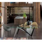 Metallfåtölj och sits i återvunnet tyg Made in Italy - Sage Viadurini