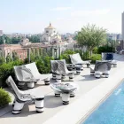 Lounge stol svart och vitt Slide Low Lita Anniversary made Italy Viadurini