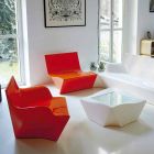 Design lounge fåtölj Slide Kami Colored Ichi gjord i Italien Viadurini