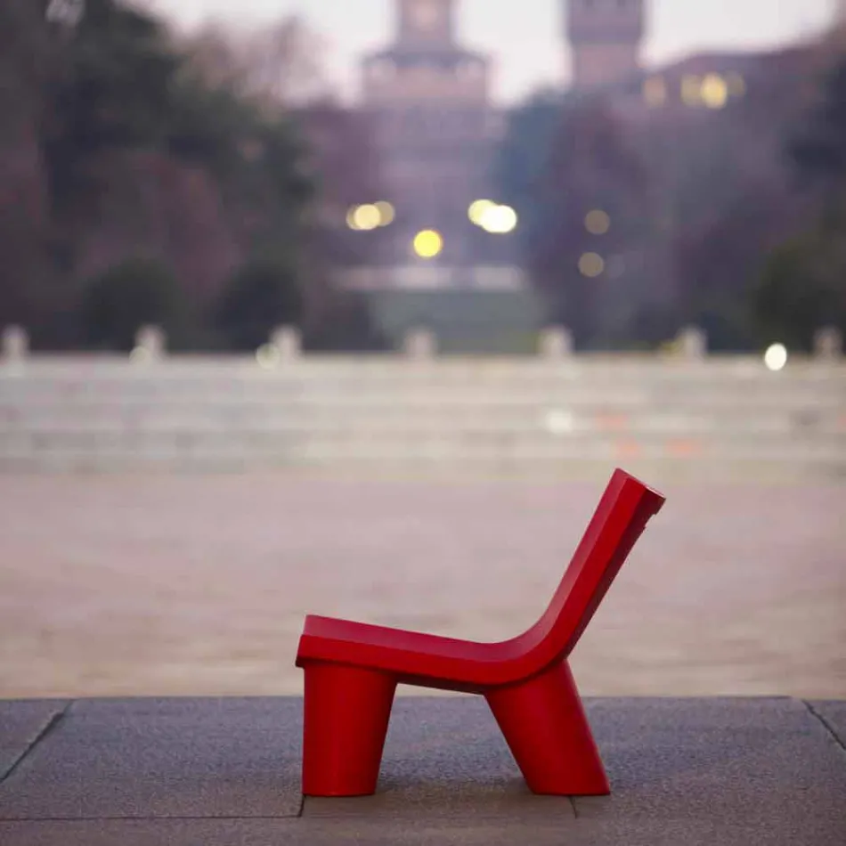 Glidande designstol Låg Litafärgad i Italien Viadurini