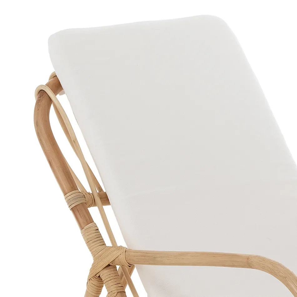 Fåtölj för inomhus och utomhusmiljö i rotting och bomullskudde - Jouer Viadurini