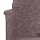 Svängbar fåtölj med hjul och armstöd Made in Italy - Felix Viadurini