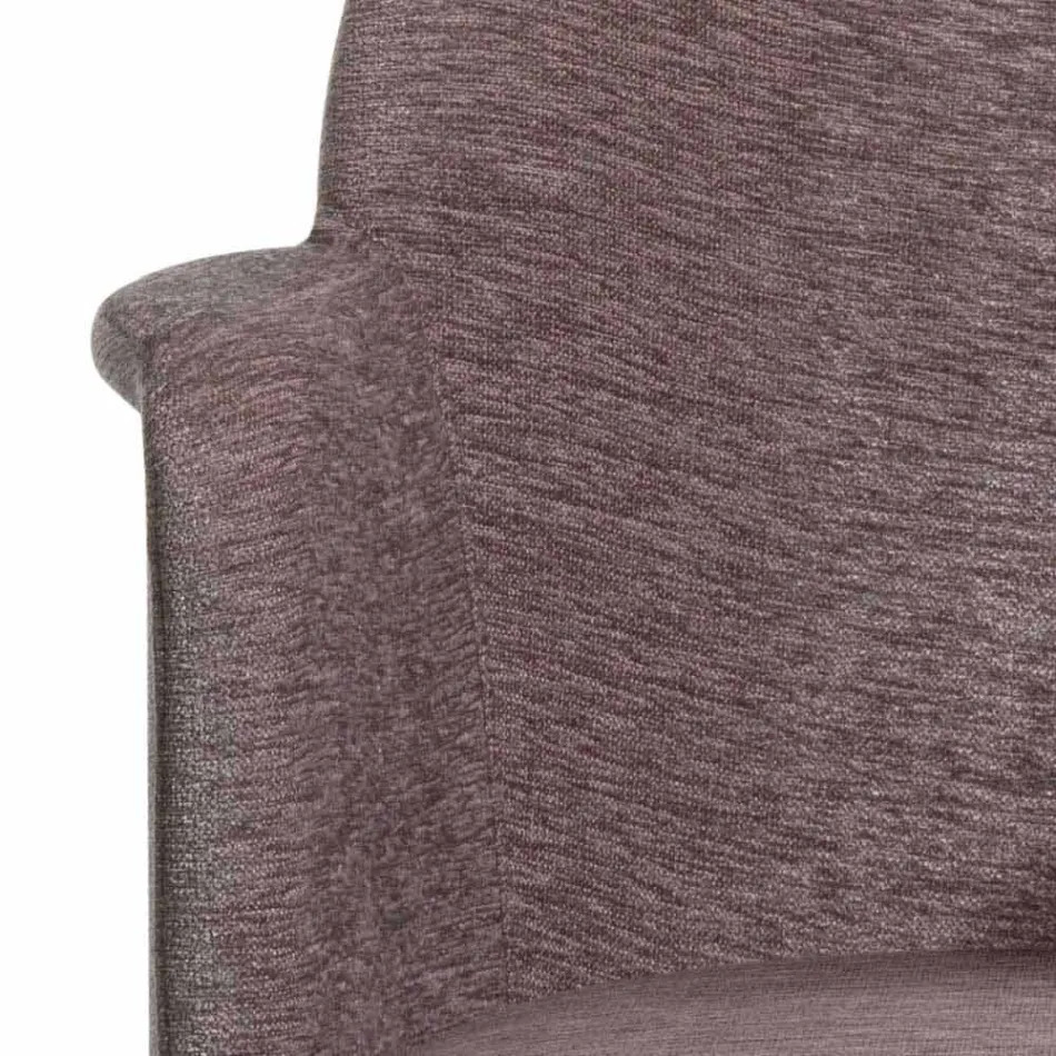 Svängbar fåtölj med hjul och armstöd Made in Italy - Felix Viadurini