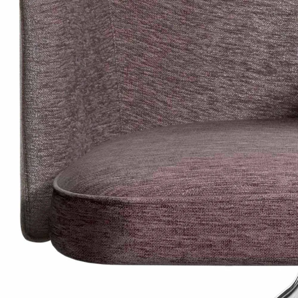 Svängbar fåtölj med hjul och armstöd Made in Italy - Felix Viadurini