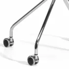 Svängbar fåtölj med hjul och armstöd Made in Italy - Felix Viadurini