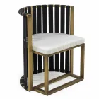 Fåtölj utomhus i aluminium och lyxiga rep - Julie Viadurini