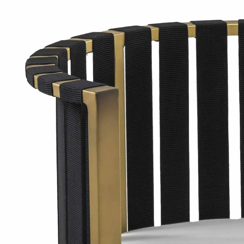 Fåtölj utomhus i aluminium och lyxiga rep - Julie Viadurini