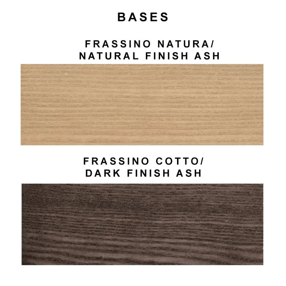 Designer Matsalsfåtölj i färgat tyg och ask - hertiginna Viadurini