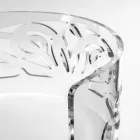 Transparent plexiglasfåtölj med stoppad sits Tillverkad i Italien - Caelia Viadurini