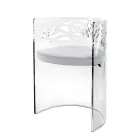 Transparent plexiglasfåtölj med stoppad sits Tillverkad i Italien - Caelia Viadurini