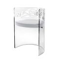 Transparent plexiglasfåtölj med stoppad sits Tillverkad i Italien - Caelia