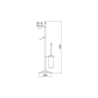 Golvhanddukshållare med vintage mässing och keramisk tvålkopp - Rouen Viadurini