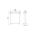 Golvhanddukshållare i mässing Vintage Style Made in Italy - Umaima Viadurini