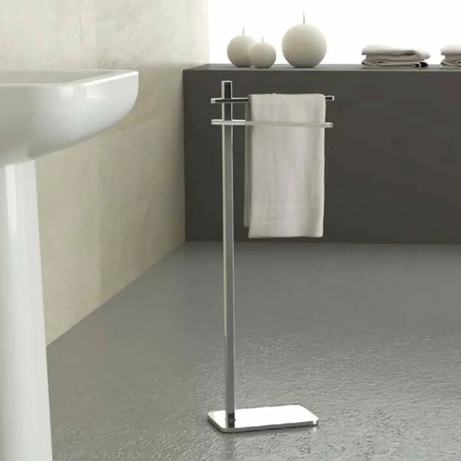 Modernt handduksställ med 2 järnarmar tillverkade i Italien - Cali Viadurini