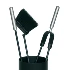 Verktygshållare med 3 Made in Italy Eldstadsvårdsverktyg - Cuscus Viadurini